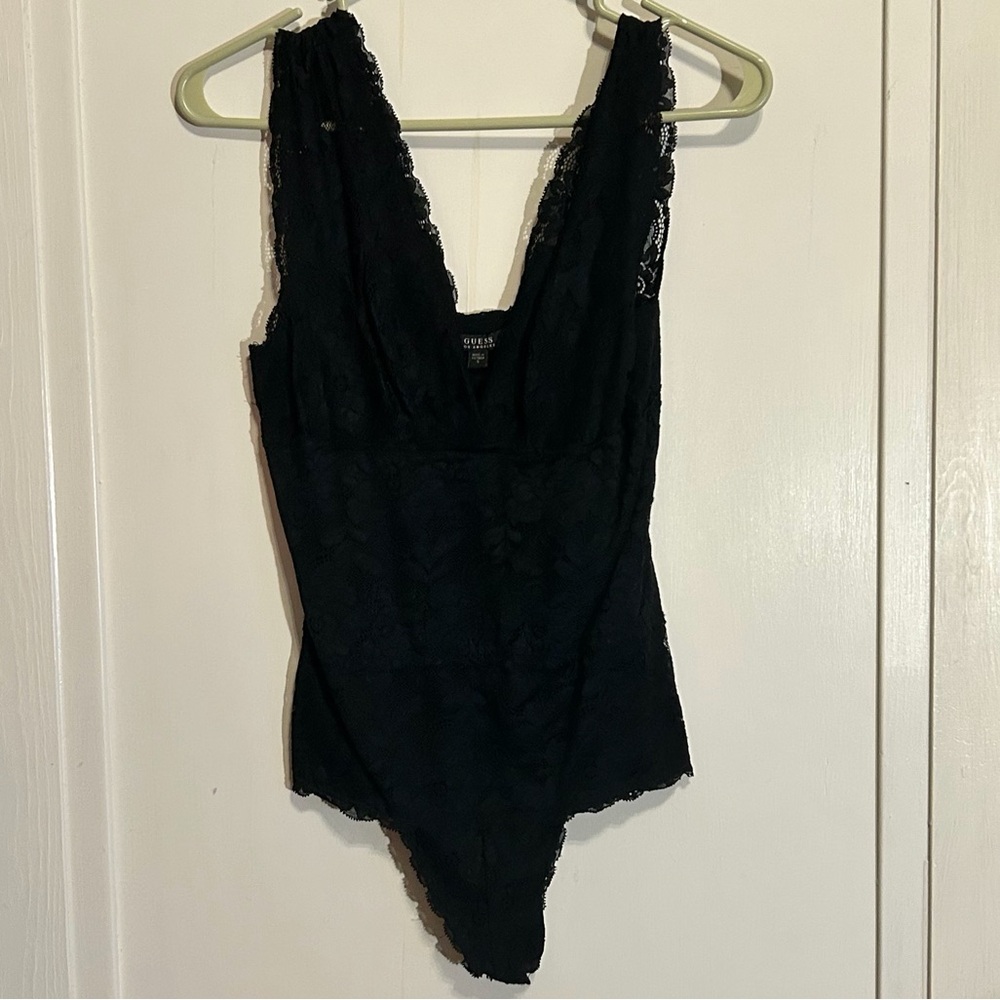 GUESS Los Angeles Black Lace Bodysuit size small